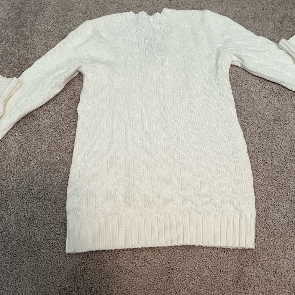 Ralph Lauren V-Neck Sweater in White - Picture 4 of 11
